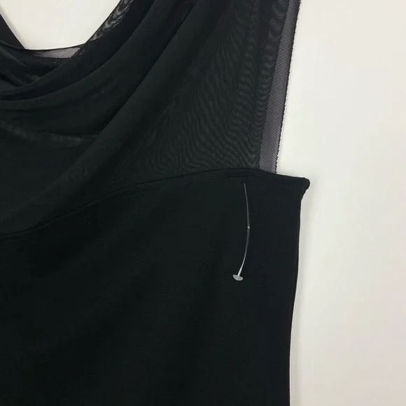 Marcella NYC Cabrini Top European Ponte & Mesh Drape Top Medium - Picture 16 of 16